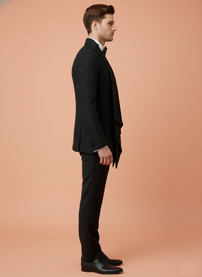 Black Colour Coat Suit(ME-MSUI_SA 8365 D)