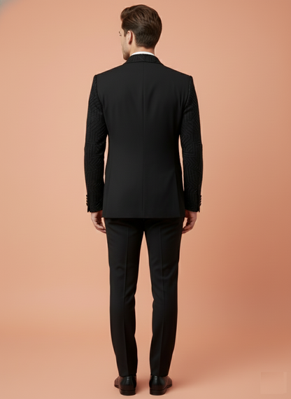Black Colour Coat Suit(ME-MSUI_SA 8365 D)