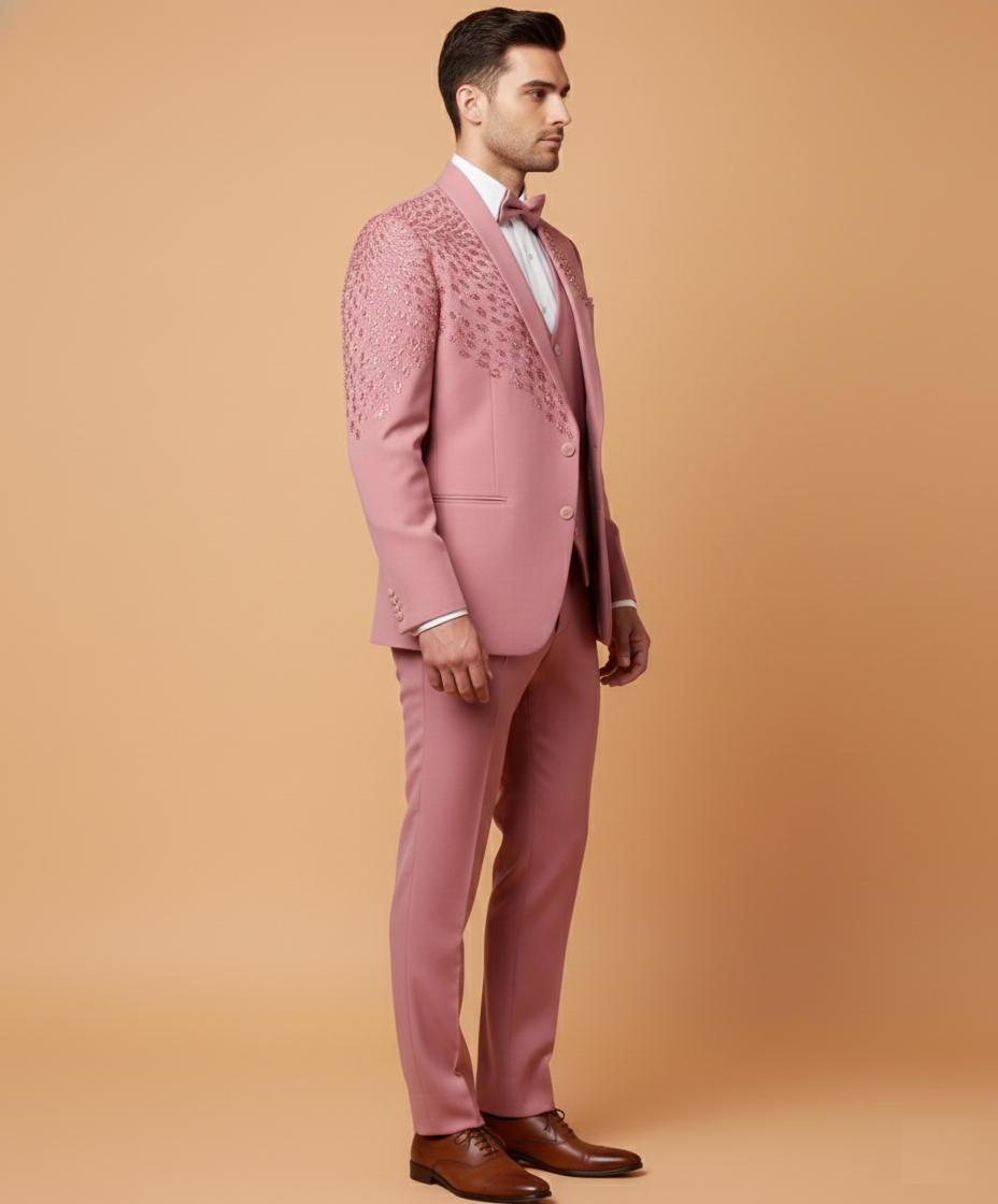 Onion Pink Colour Coat Suit (ME-MSUI_HVD ST NX 01)