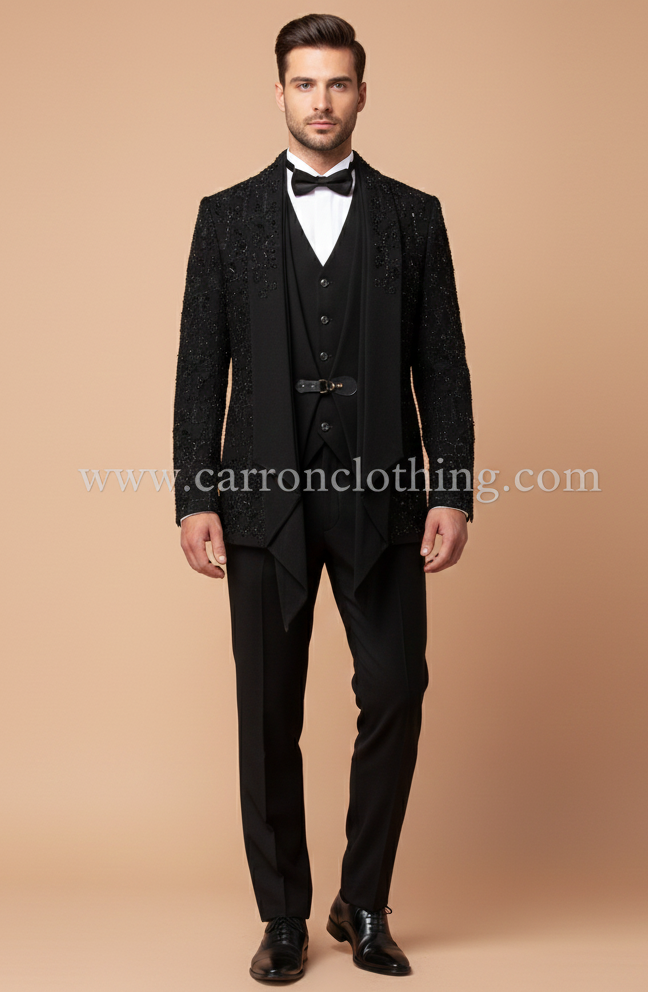 Black Colour Coat Suit(ME-MSUI_PD 25599.11)