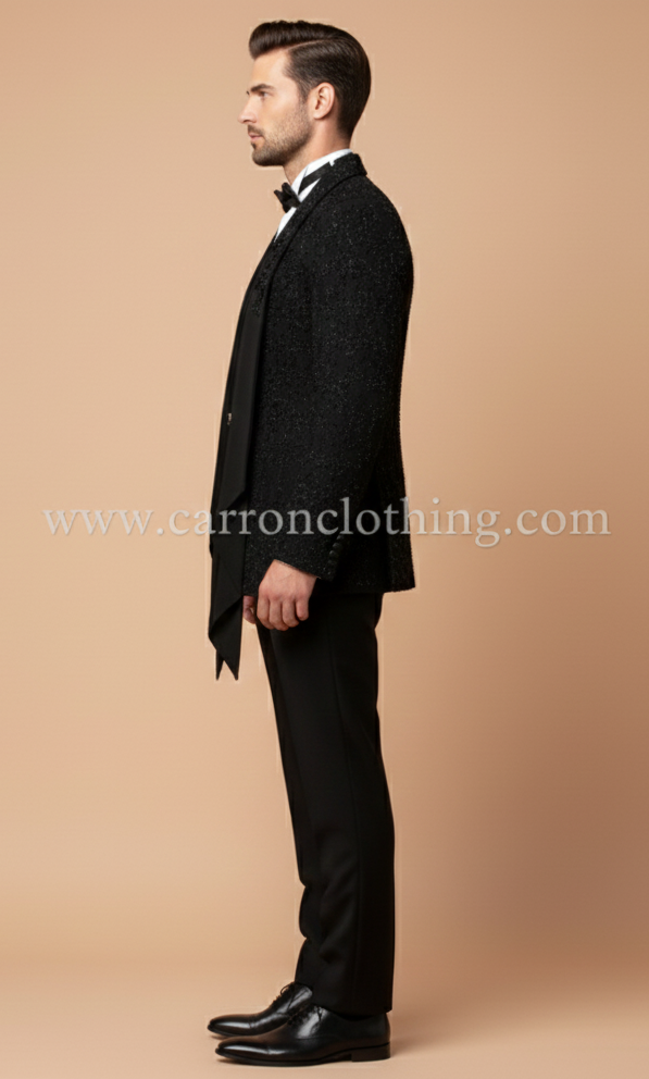 Black Colour Coat Suit(ME-MSUI_PD 25599.11)