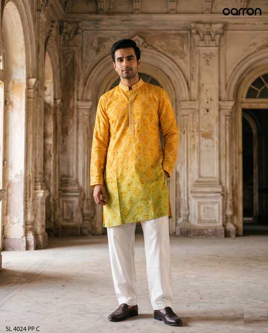 Yellow Colour Kurta set(ME-MKUS_SL 4024 PP C)