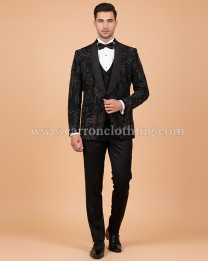 Black Colour Coat Suit (ME-MSUI_SA 7352 D)