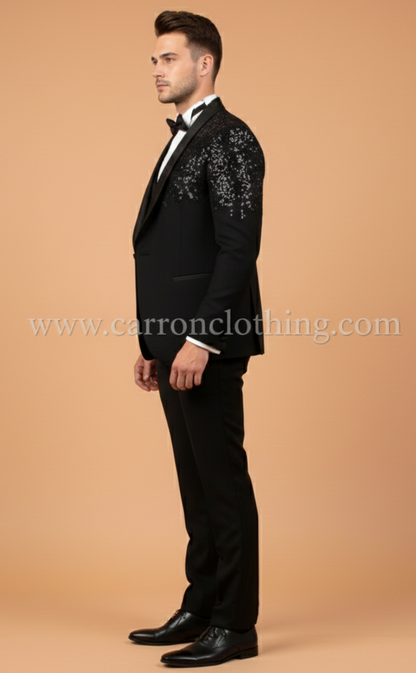 Bllack Colour Coat Suit(ME-MSUI_SU 18705.10)