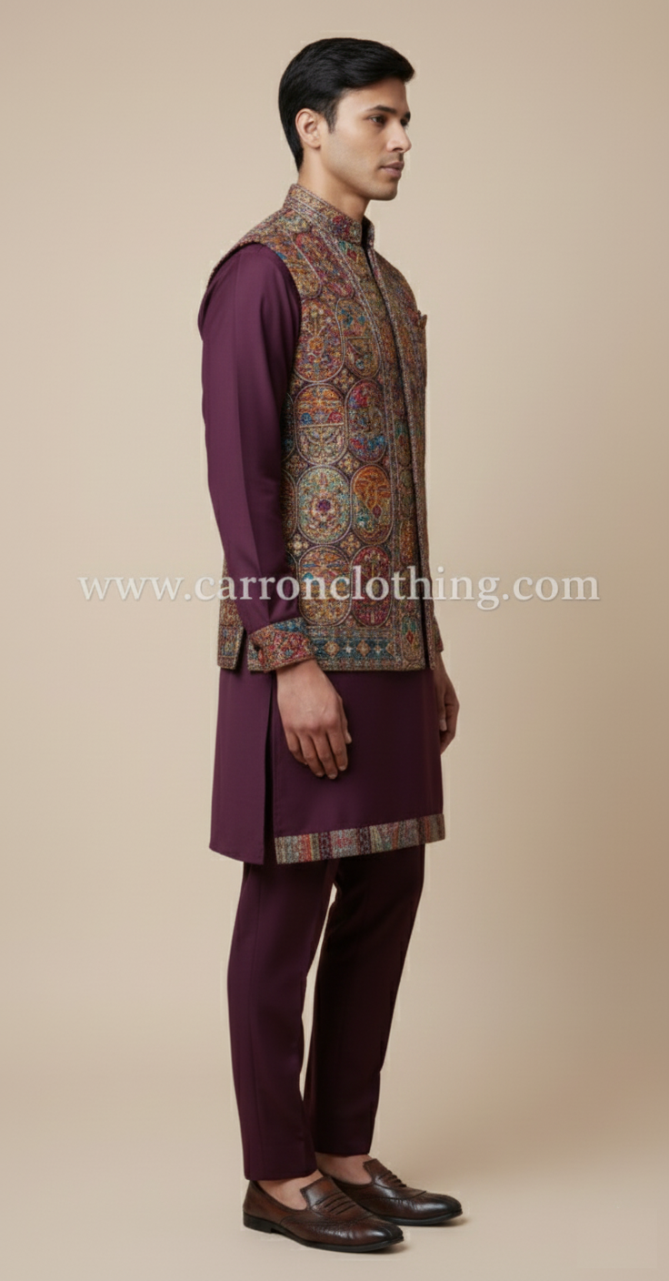 Wine Colour Bundi Set(ME-MBUS_Z 961)