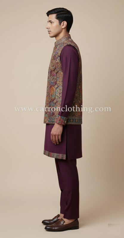 Wine Colour Bundi Set(ME-MBUS_Z 961)