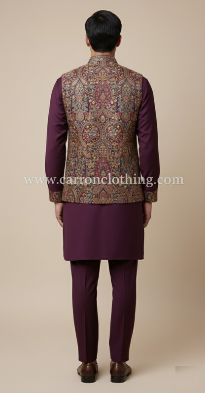 Wine Colour Bundi Set(ME-MBUS_Z 961)