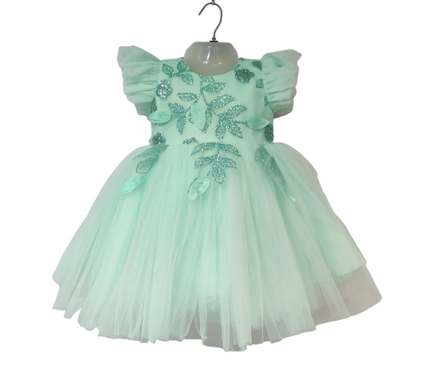 Green Colour Party Frock(GE-GFRP_3175)