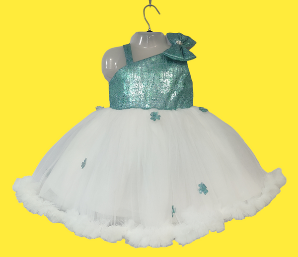 Green Colour Party Frock(GE-GFRP_3166)