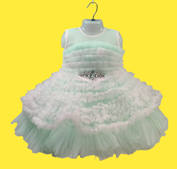 Sea Green Colour Party Frock(GE-GFRP_1968)