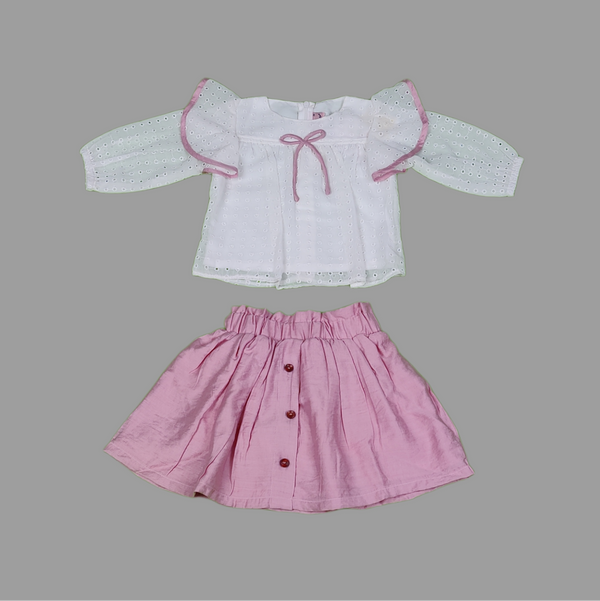 Peach Colour Skirt Blouse(GC-GSKT_4340)
