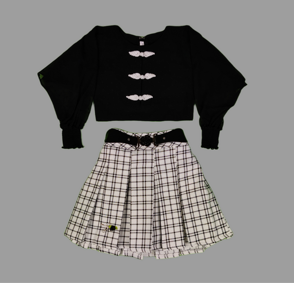 Black Colour Skirt Blouse(GC-GSKT_4255)