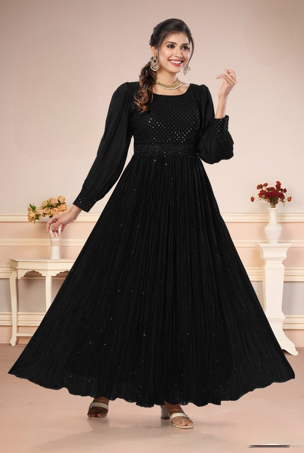 Black Colour Anarkali Gown(LE-WGWN_2606)
