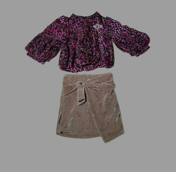 Black Colour Skirt Blouse(GC-GSKT_3484)