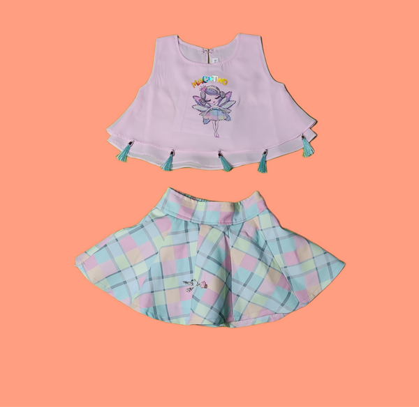 Pink Colour Skirt Blouse(GC-GSKT_4305)