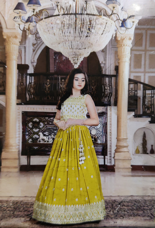 Mustard Colour Ghaghra Choli(GE-GGHC_5015)