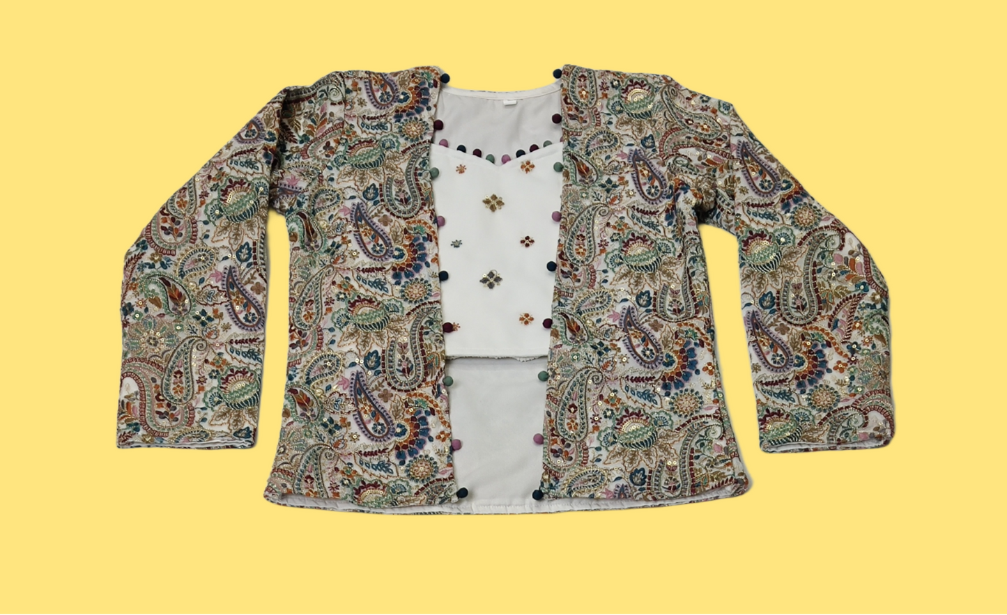 Cream Colour Plazo Suit(GE-GPZS_1001)