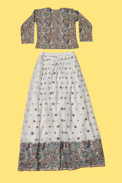 Cream Colour Plazo Suit(GE-GPZS_1001)