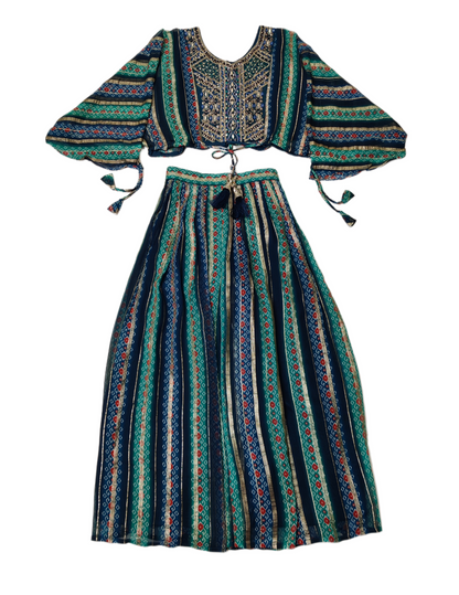 Peacock Colour Plazo Suit(GE-GPZS_153)