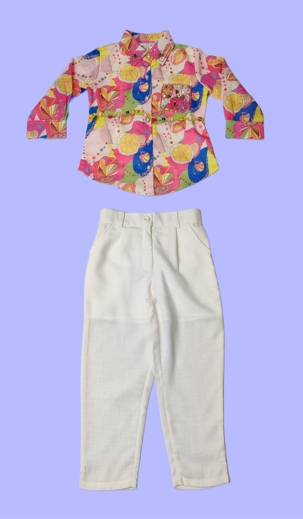 Multi Colour Skirt Blouse(GC-GSKT_6955)