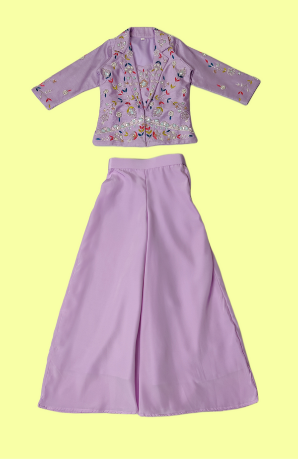 Purple Colour Plazo Suit(GE-GPZS_6088)