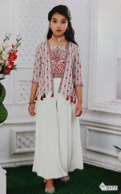 Cream Colour Plazo Suit(GE-GPZS_3177)