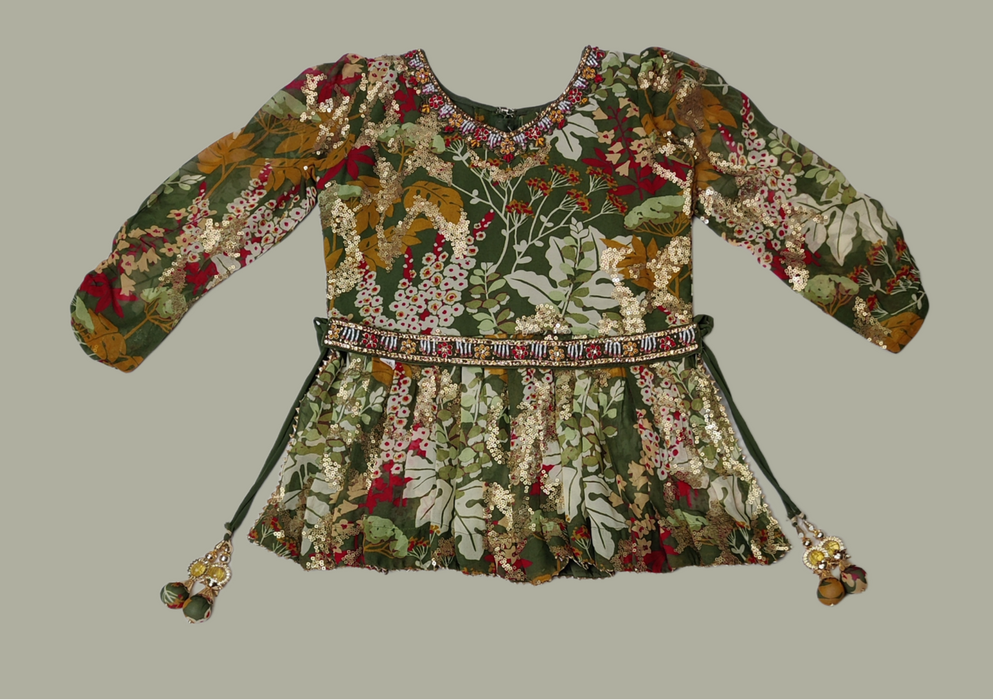 Green Colour Gharara Set(GE-GGHS_760)