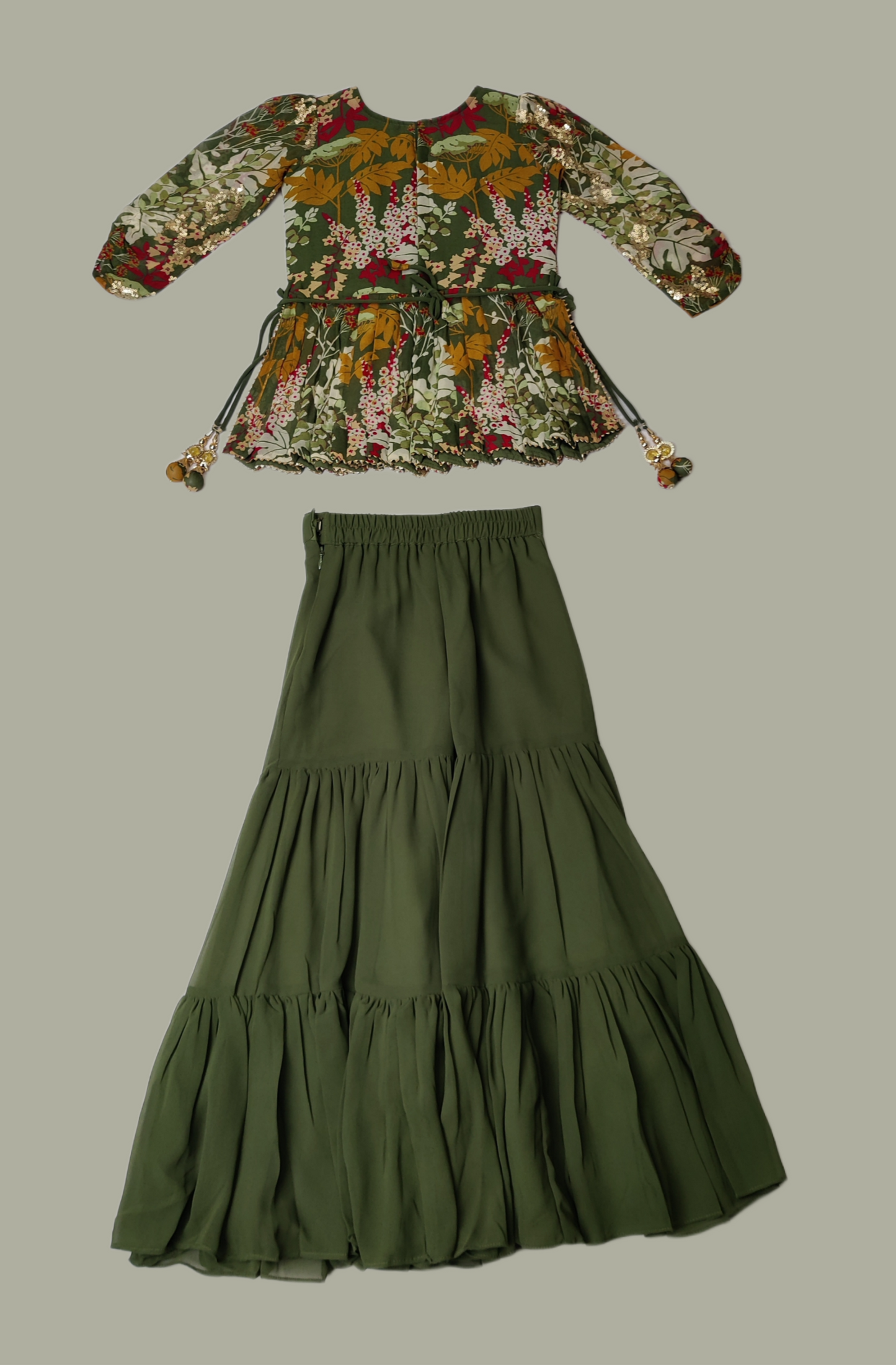 Green Colour Gharara Set(GE-GGHS_760)