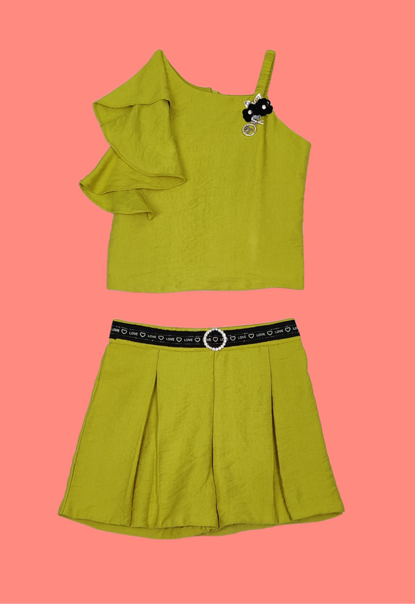 Mustard Colour Skirt Blouse(GC-GSKT_5740)