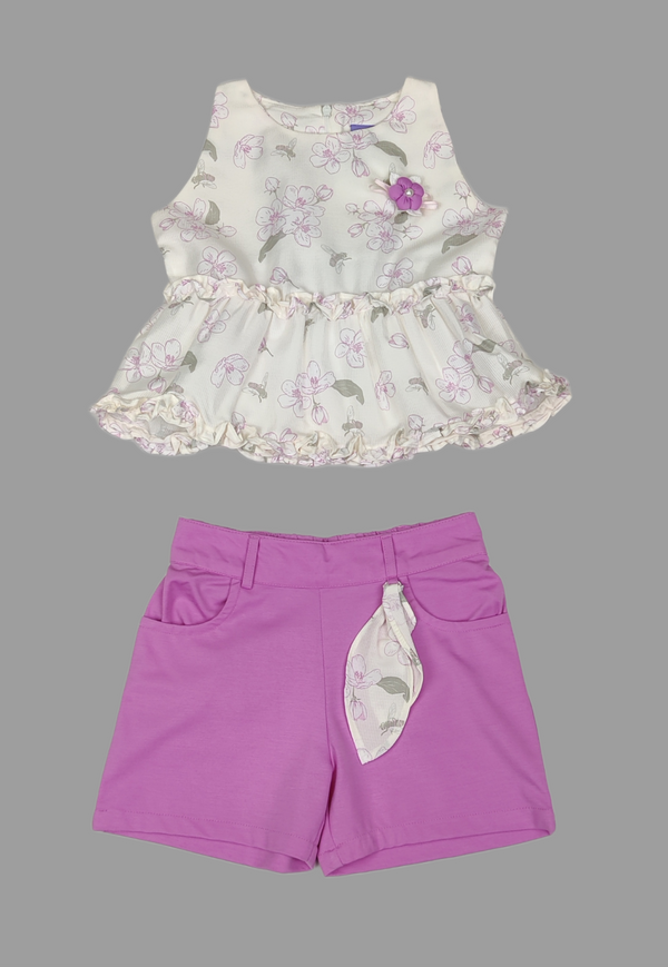 Lavender Colour Skirt Blouse(GC-GSKT_40362)