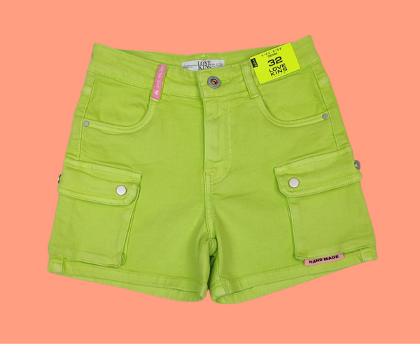 Neon Green Colour Divider Short(GC-GSOT_6368)