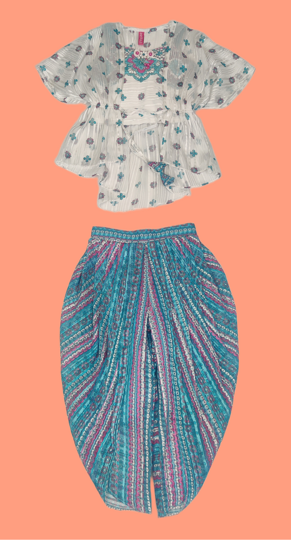 Rama Green Skirt Blouse(GC-GSKT_11001)