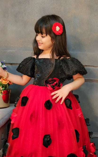 Red Colour Gown(GE-GGWN_5067)