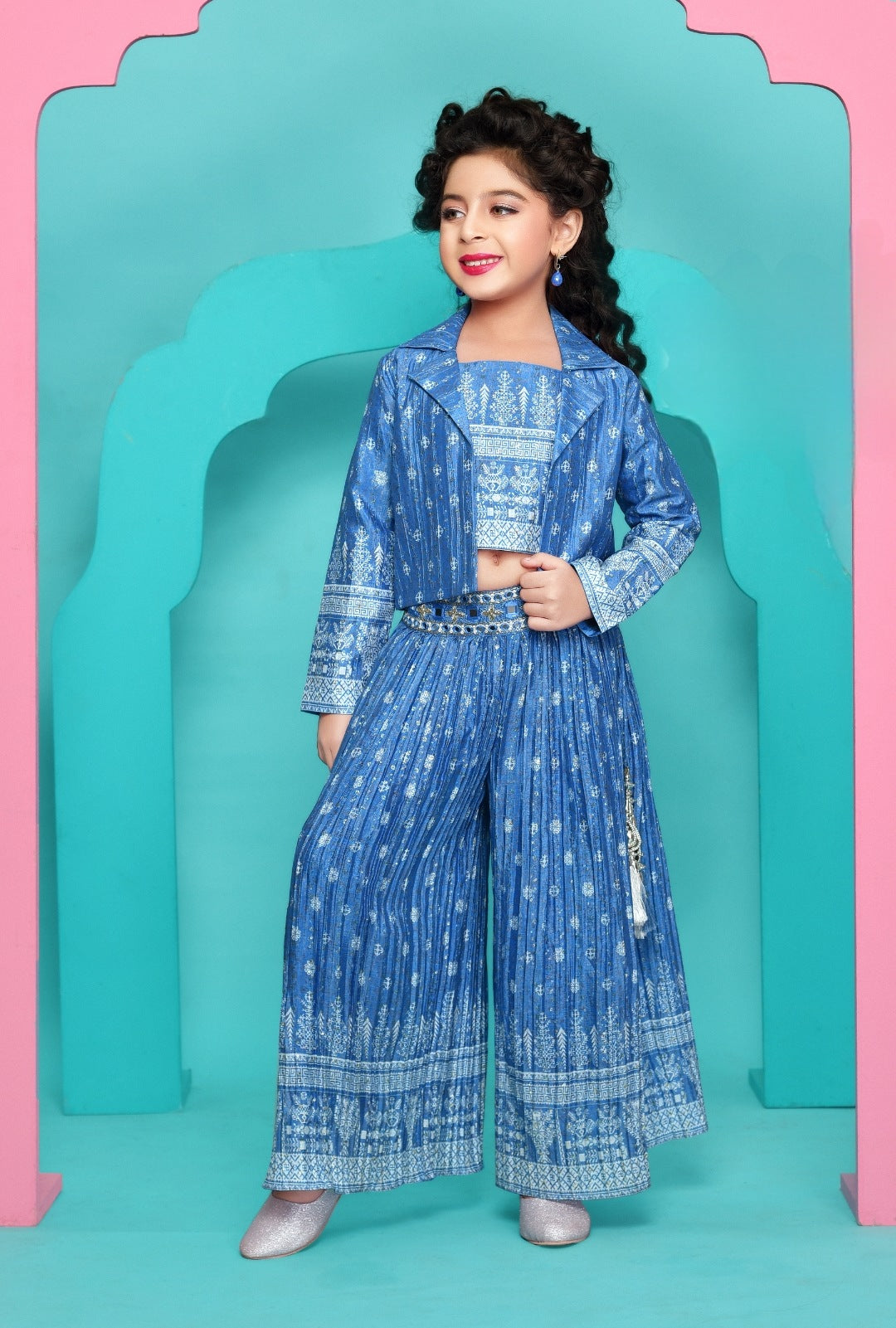 Blue Colour Plazo Suit(GE-GPZS_21985)