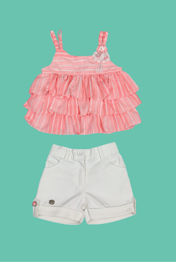 Neon Pink Colour Skirt Blouse(GC-GSKT_16.246)
