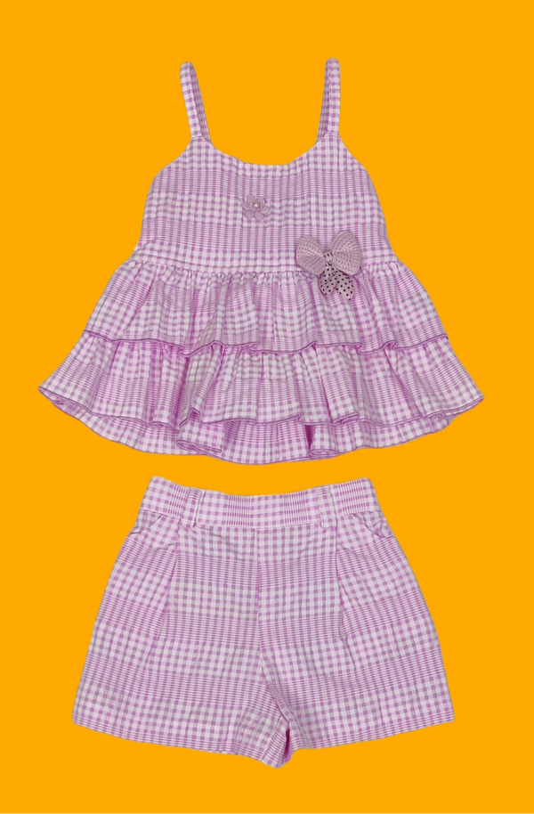 Lavender Colour Skirt Blouse(GC-GSKT_4709)