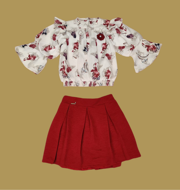 Maroon Colour Skirt Set(GC-GSKT_3570)