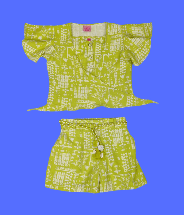 Green Colour Skirt Blouse(GC-GSKT_5829)