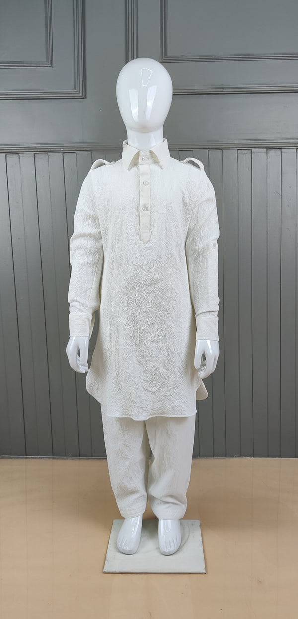 White Colour Pathani Suit(BE-BPTH_2411)