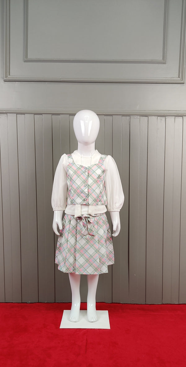 Cream Colour Skirt Blouse(GC-GSKT_5122)