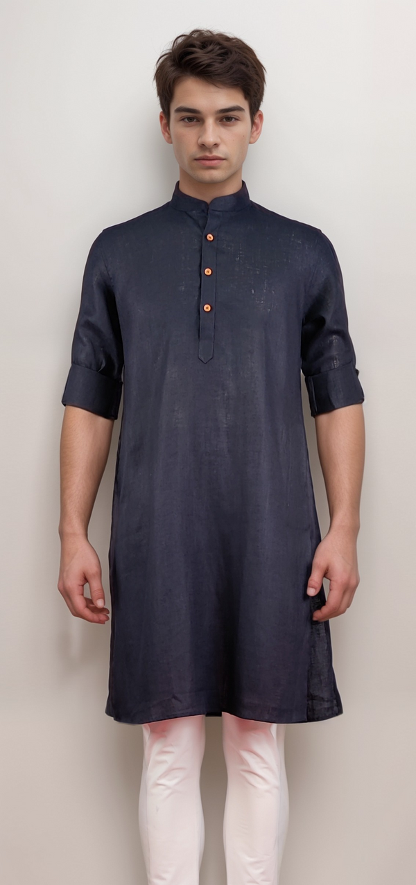 Navy Blue Colour Kurta With Bottom(ME-MKUS_GURU 27)