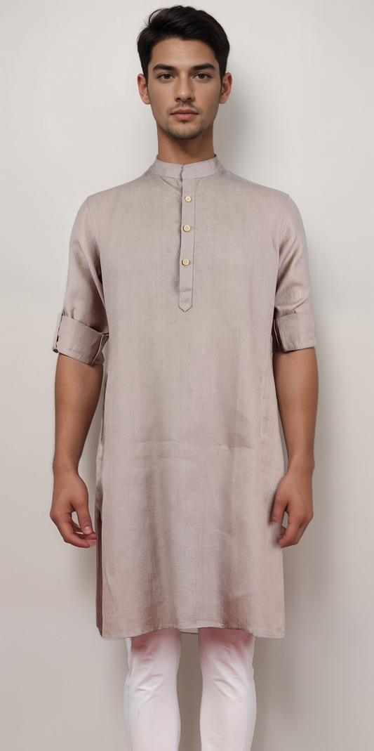 Fawn Colour Kurta With Bottom(ME-MKUS_GURU54)