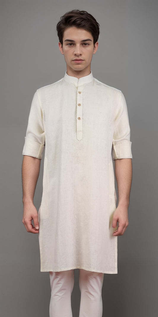 Cream Colour Kurta With Bottom(ME-MKUS_GURU 02)