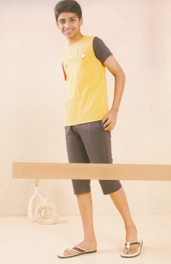 Mustard Colour T-Shirt Suit(BC-BNWR_5081)