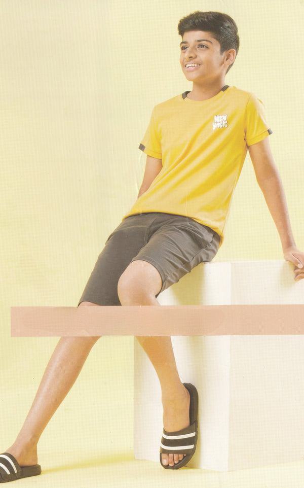 Mustard Colour T-Shirt Suit(BC-BNWR_5071)