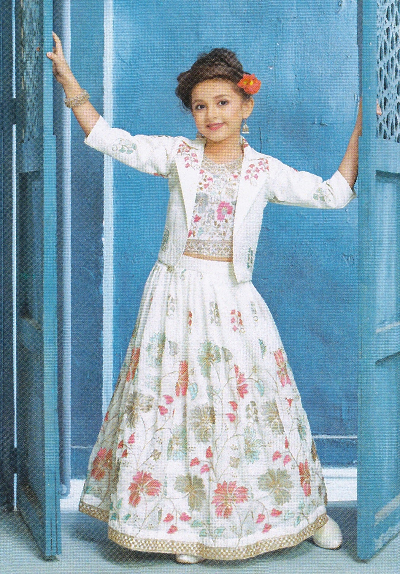 White Colour Ghaghra Choli(GE-GGHC_9773)