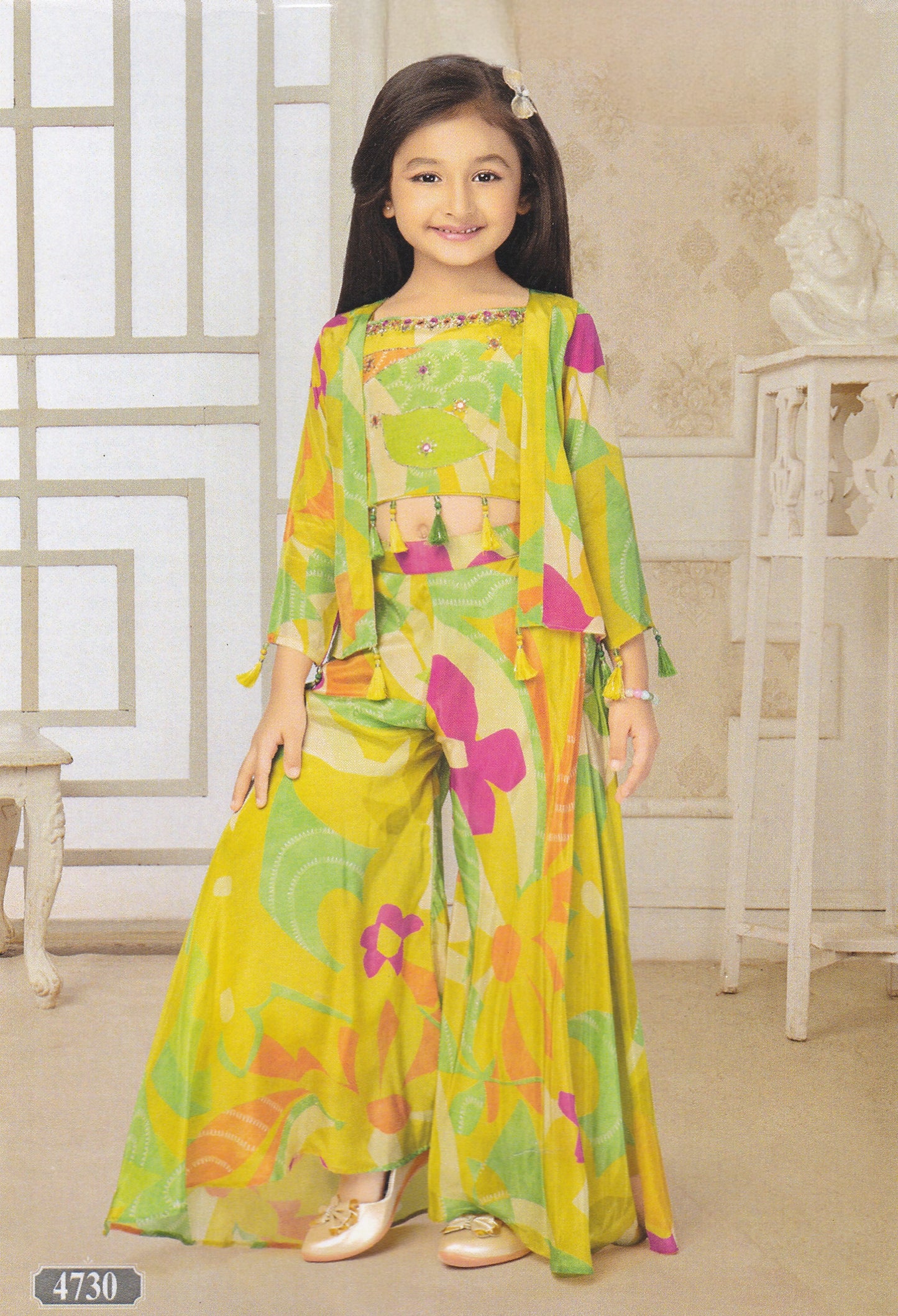 Green Colour Plazo Set(GE-GPZS_4730)