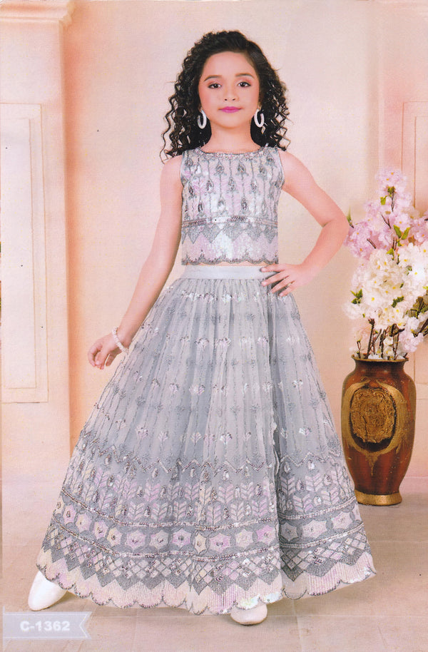 Grey Colour Ghaghra Choli(GE-GGHC_1362)