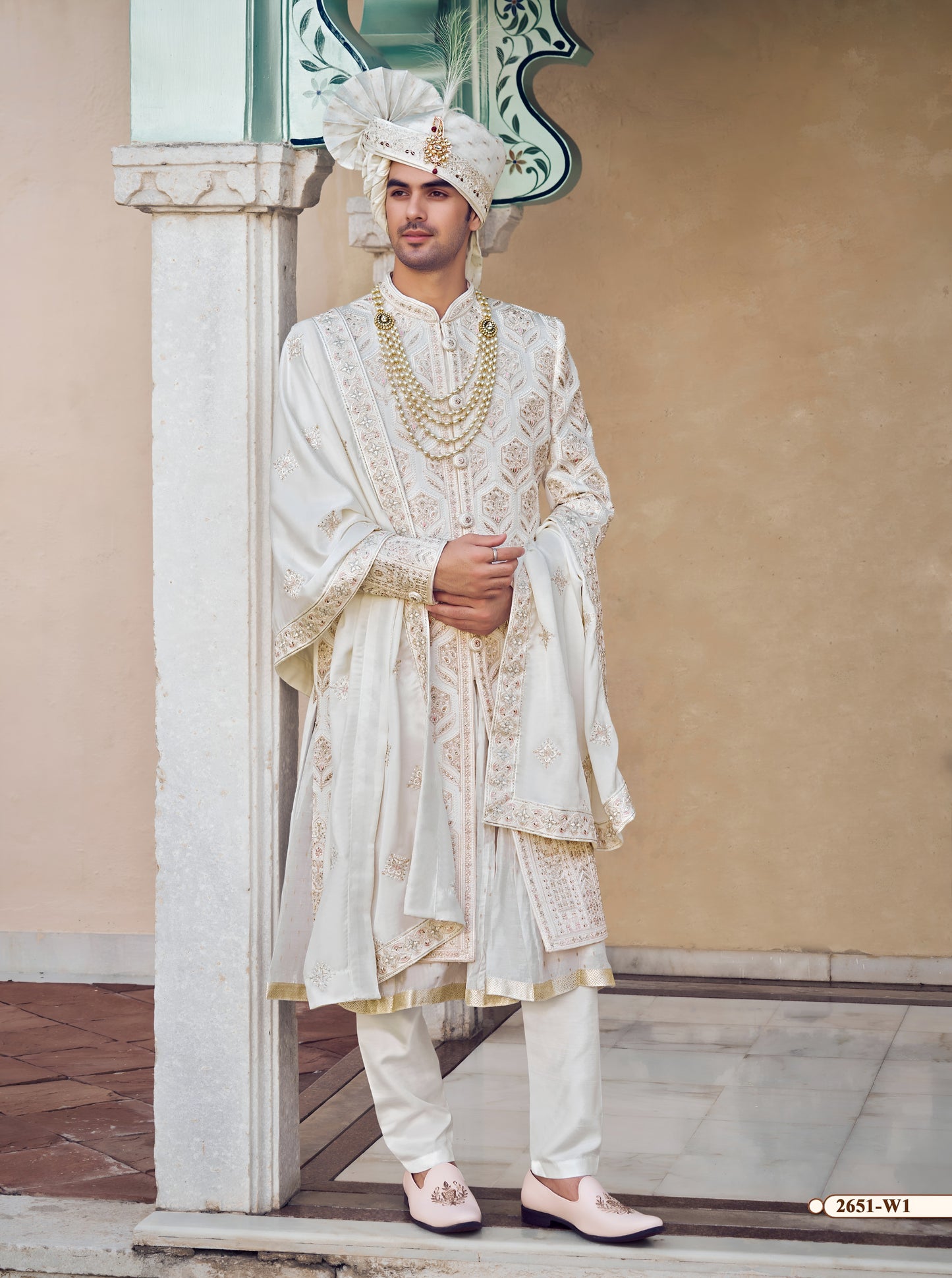 Cream Colour Sherwani(ME-MSRW_2651)