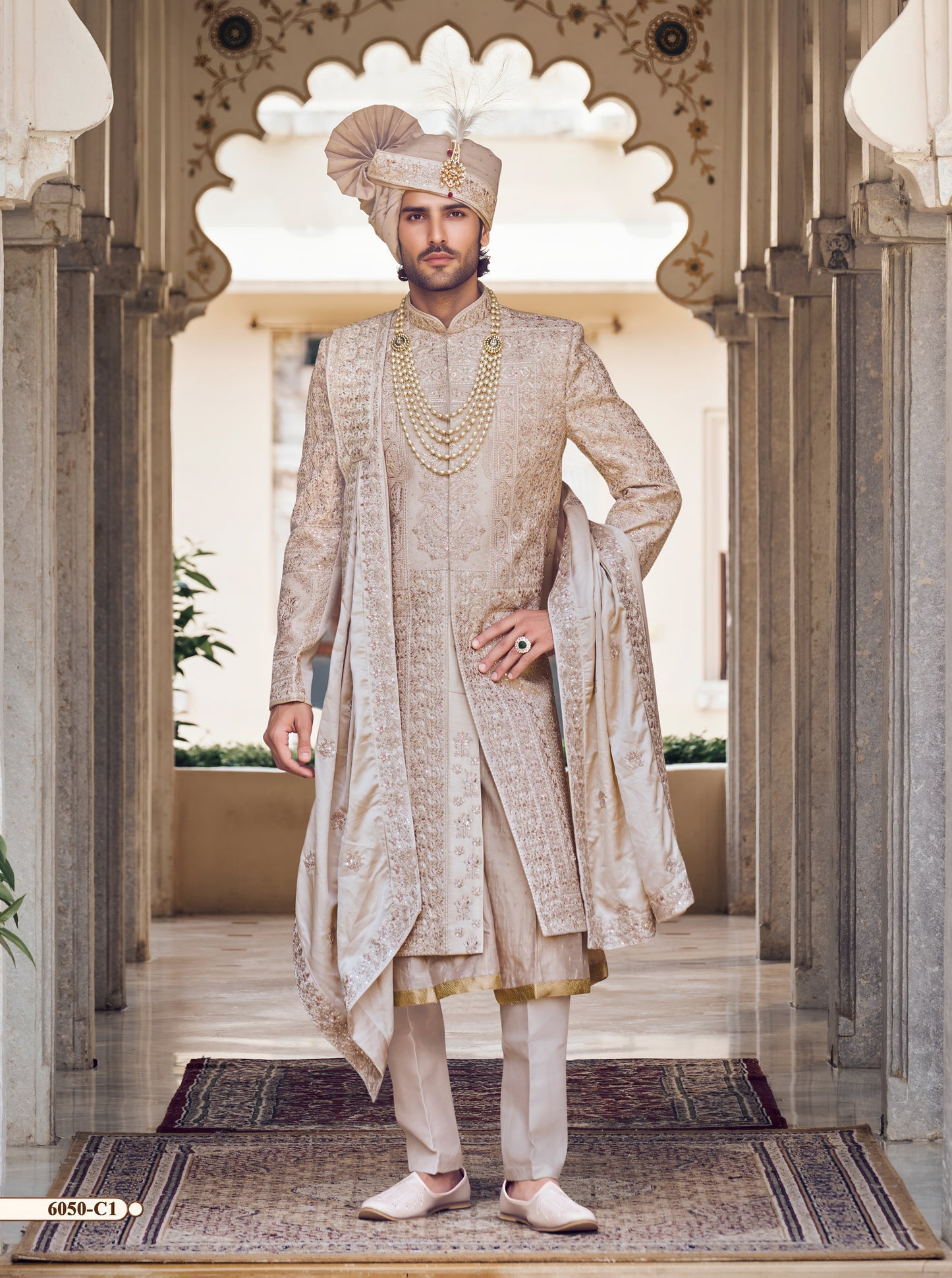Water Peach Colour Sherwani(ME-MSRW_6050)